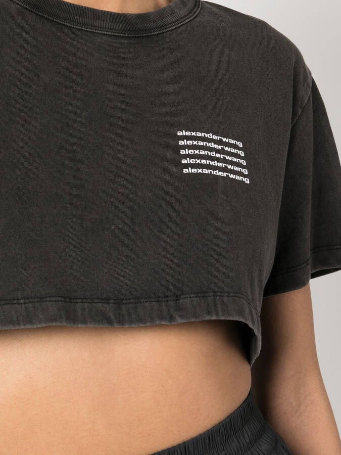 Alexander Wang T-shirt met logo Grijs