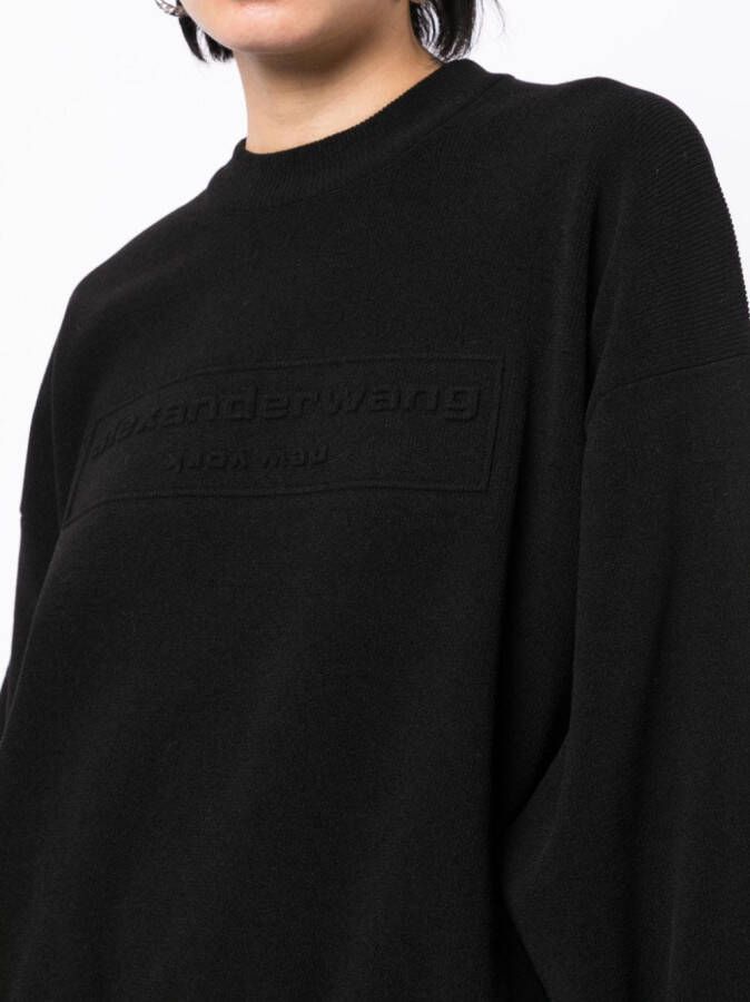 Alexander Wang Trui met geborduurd logo Zwart