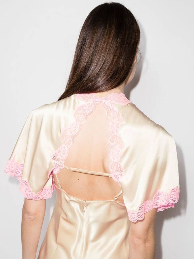 Alexander Wang Zijden cape Beige