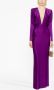 Alexandre Vauthier Avondjurk met V-hals Paars - Thumbnail 2