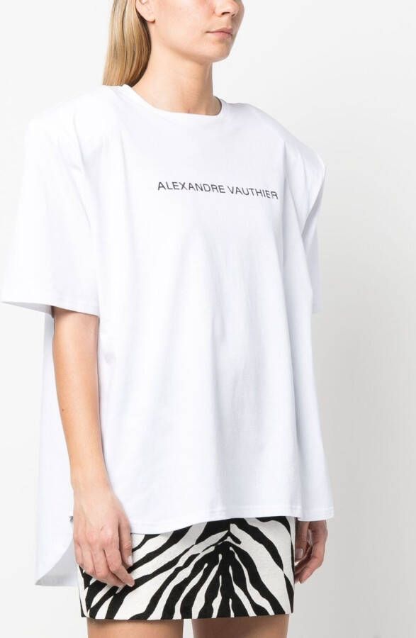Alexandre Vauthier T-shirt met schouderpads Wit