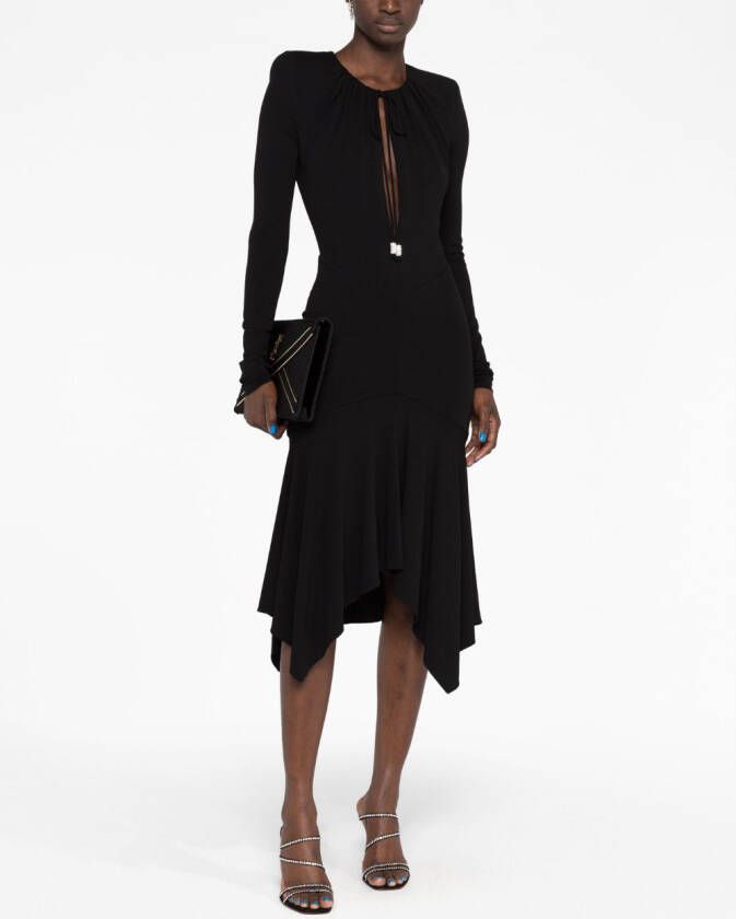 Alexandre Vauthier Midi-jurk met lange mouwen Zwart