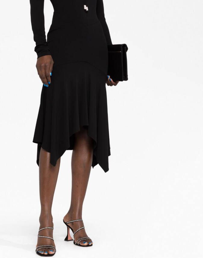 Alexandre Vauthier Midi-jurk met lange mouwen Zwart