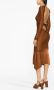 Alexandre Vauthier Midi-jurk met open rug Bruin - Thumbnail 4