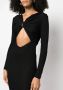 Alexandre Vauthier Midi-jurk met V-hals Zwart - Thumbnail 5