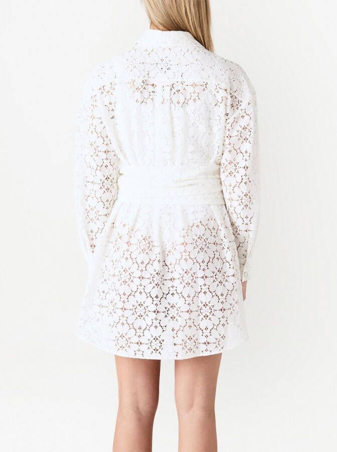 Alexandre Vauthier Zijden blousejurk Wit