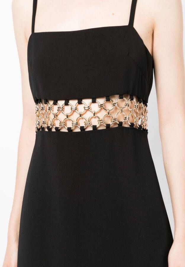 Alexis Midi-jurk met ring detail Zwart