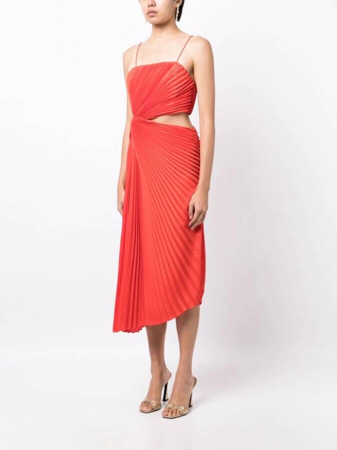 alice + olivia Asymmetrische jurk Rood