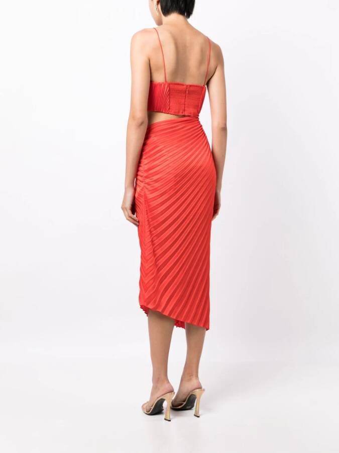 alice + olivia Asymmetrische jurk Rood