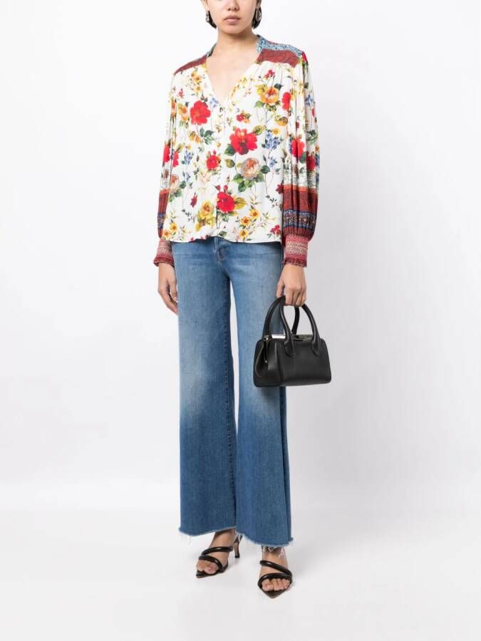 alice + olivia Blouse met bloemenprint Wit