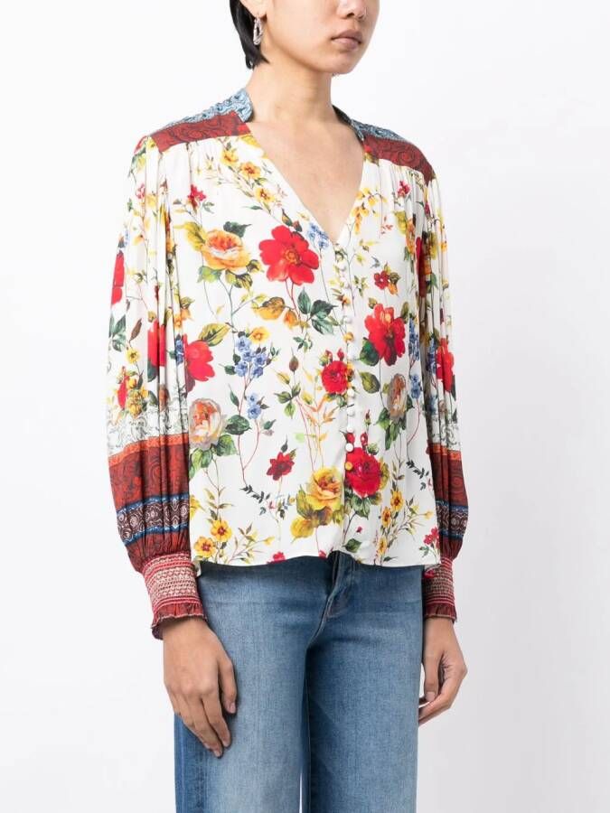 alice + olivia Blouse met bloemenprint Wit
