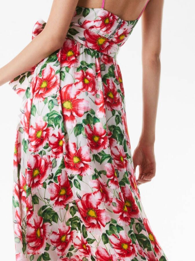 alice + olivia Midi-jurk met bloemenprint Roze