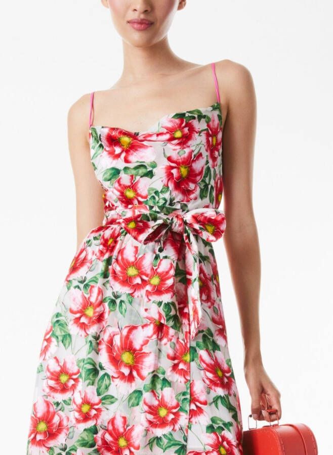 alice + olivia Midi-jurk met bloemenprint Roze