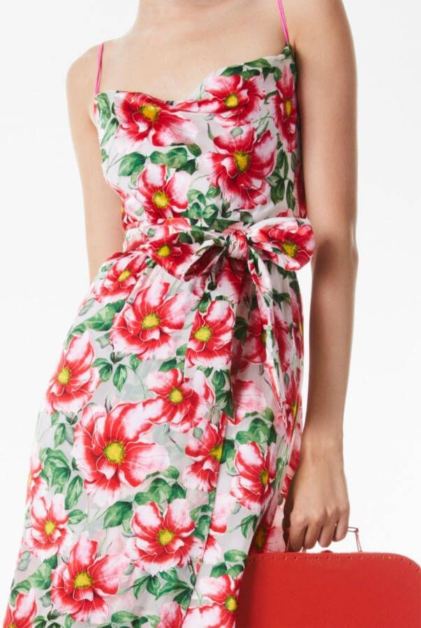 alice + olivia Midi-jurk met bloemenprint Roze