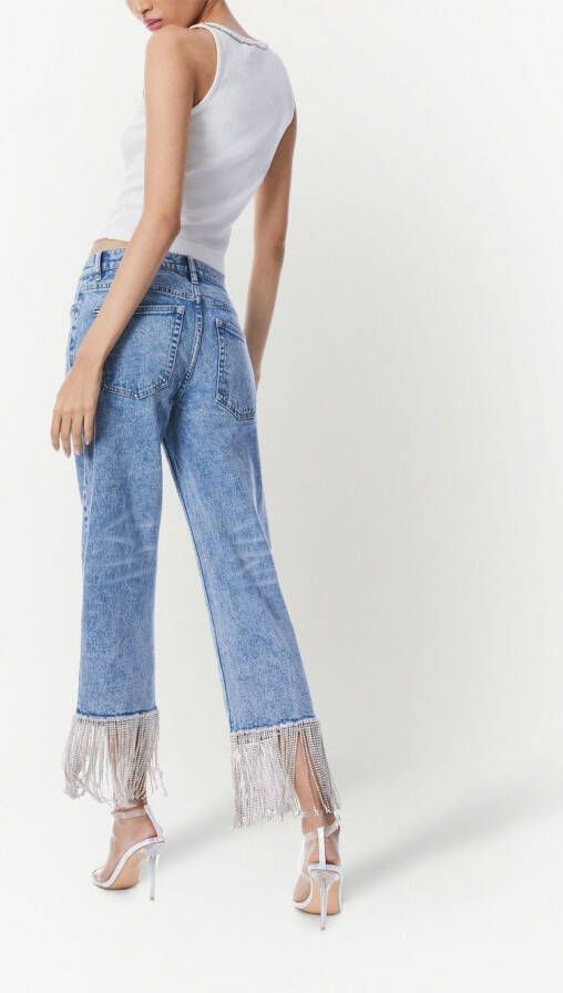 alice + olivia Jeans verfraaid met kristallen Blauw