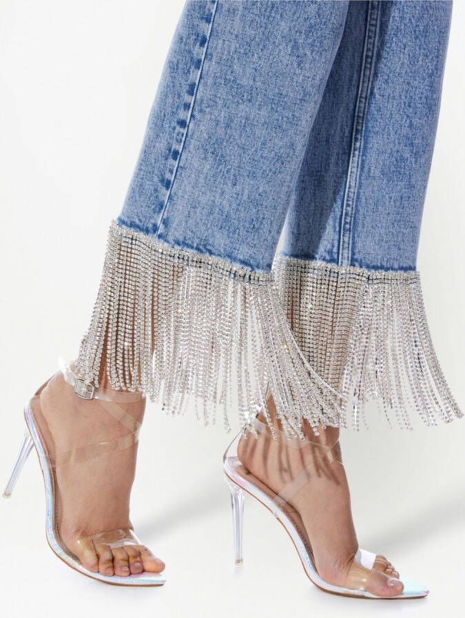 alice + olivia Jeans verfraaid met kristallen Blauw
