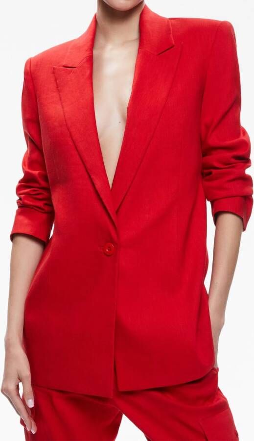 alice + olivia Linnen blazer Rood