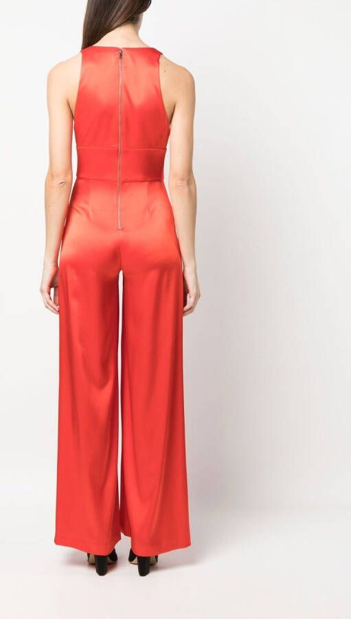 alice + olivia Jumpsuit met diepe hals Rood