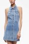 Alice + olivia Jurk Blauw - Thumbnail 5