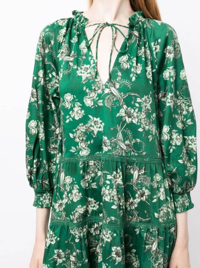 alice + olivia Midi-jurk met bloemenprint Groen