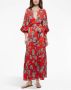 Alice + olivia Lyla midi-jurk met bloemenprint Rood - Thumbnail 2