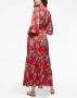Alice + olivia Lyla midi-jurk met bloemenprint Rood - Thumbnail 4
