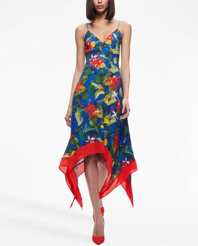 alice + olivia Midi-jurk met bloemenprint Blauw