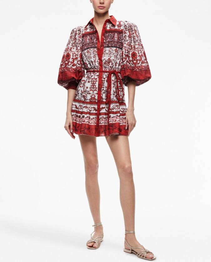 alice + olivia Mini-jurk met bloemenprint Rood