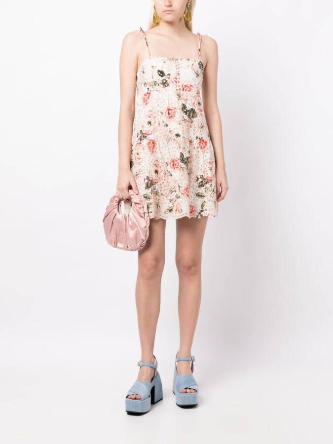 alice + olivia Mini-jurk met bloemenprint Roze