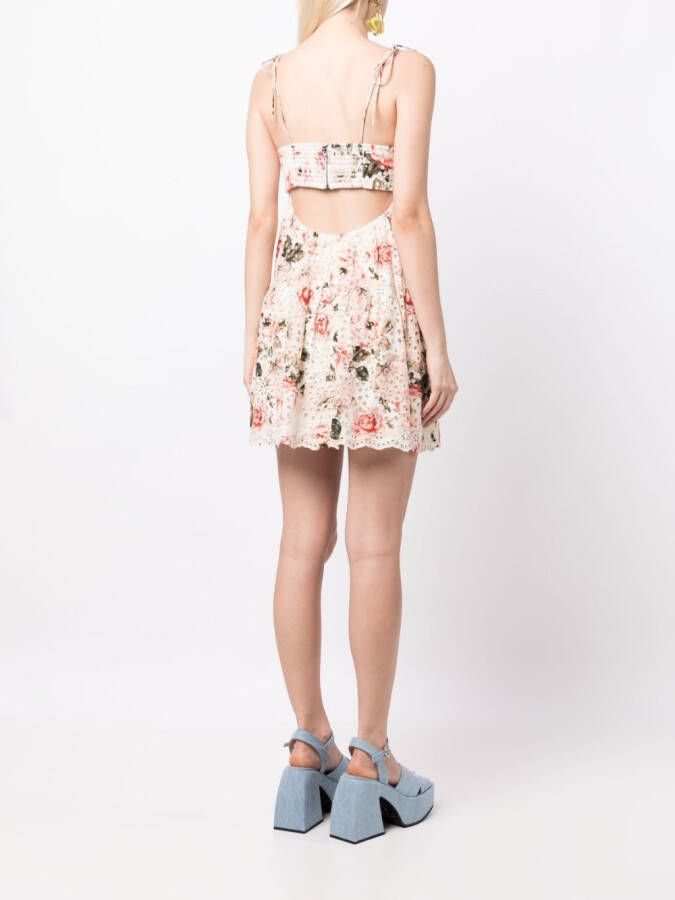 alice + olivia Mini-jurk met bloemenprint Roze
