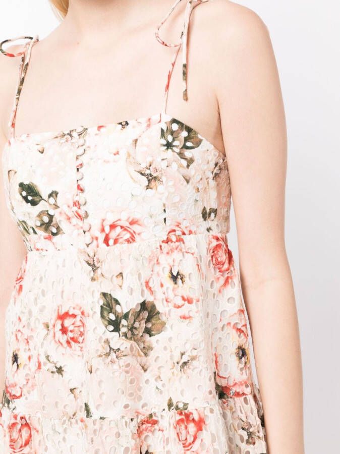 alice + olivia Mini-jurk met bloemenprint Roze