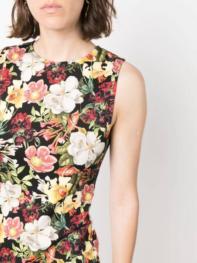 alice + olivia Mini-jurk met bloemenprint Zwart