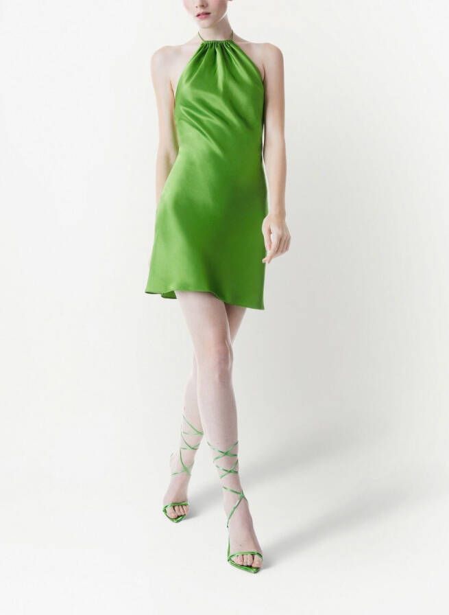 alice + olivia Mini-jurk met halternek Groen