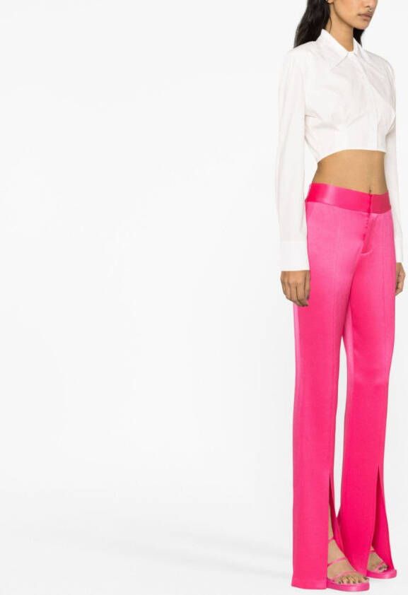 alice + olivia Satijnen broek Roze