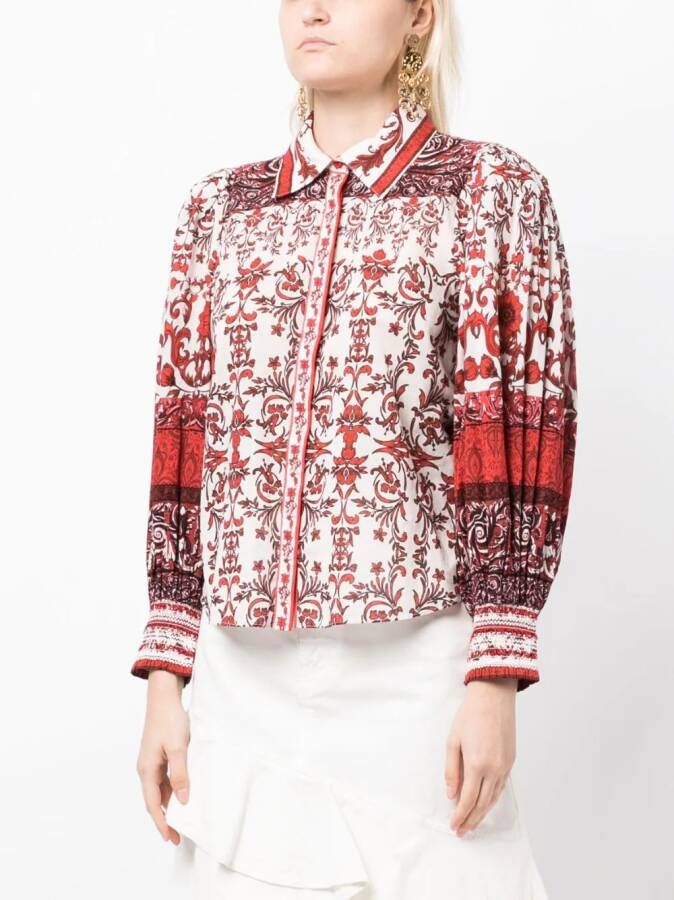 alice + olivia Blouse met bloemenprint Rood