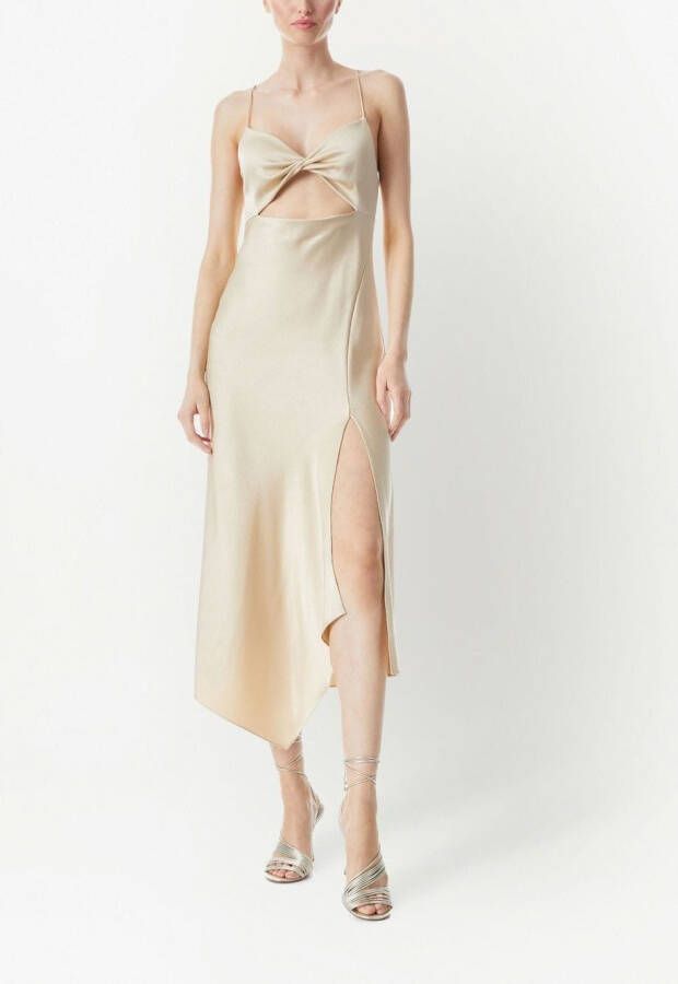 alice + olivia Gedraaide jurk Beige