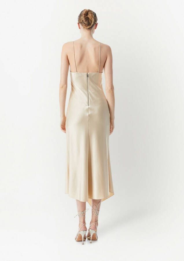 alice + olivia Gedraaide jurk Beige