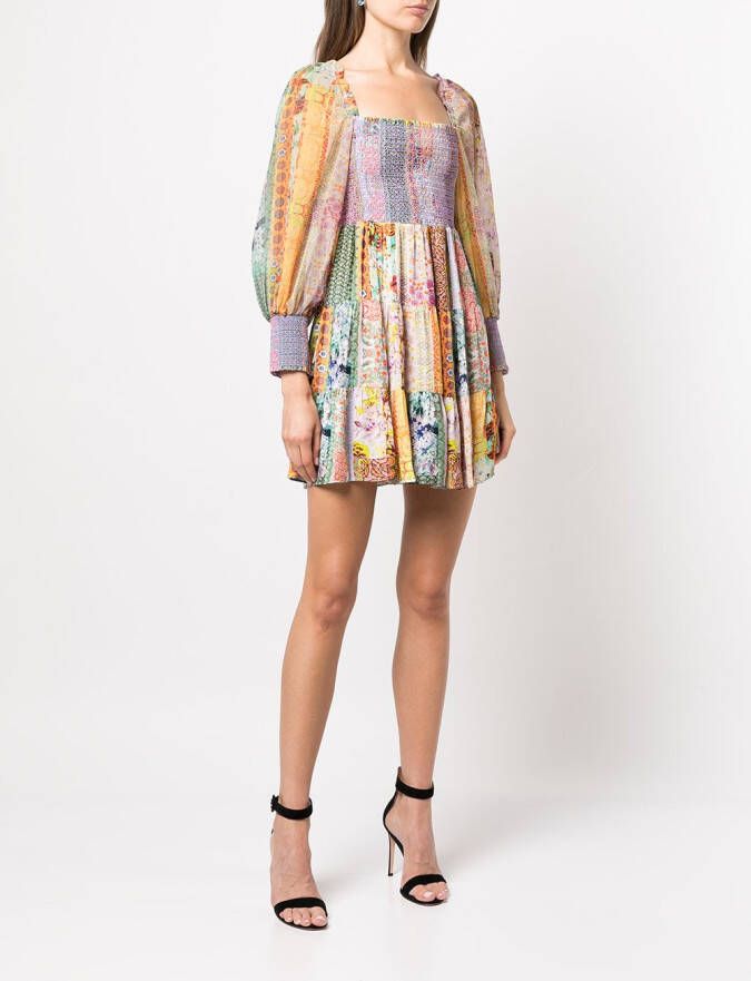 alice + olivia Gelaagde mini-jurk Veelkleurig