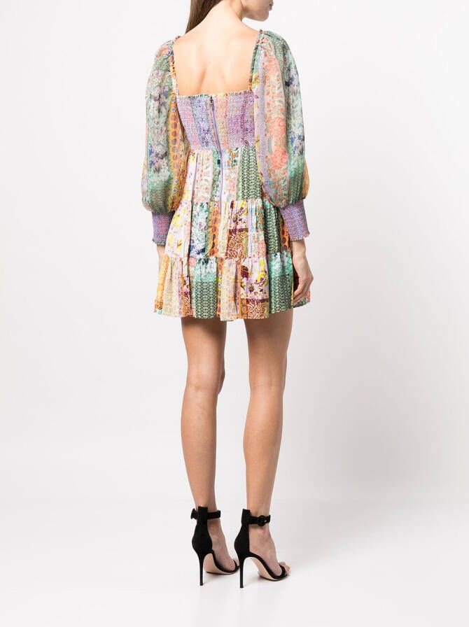 alice + olivia Gelaagde mini-jurk Veelkleurig