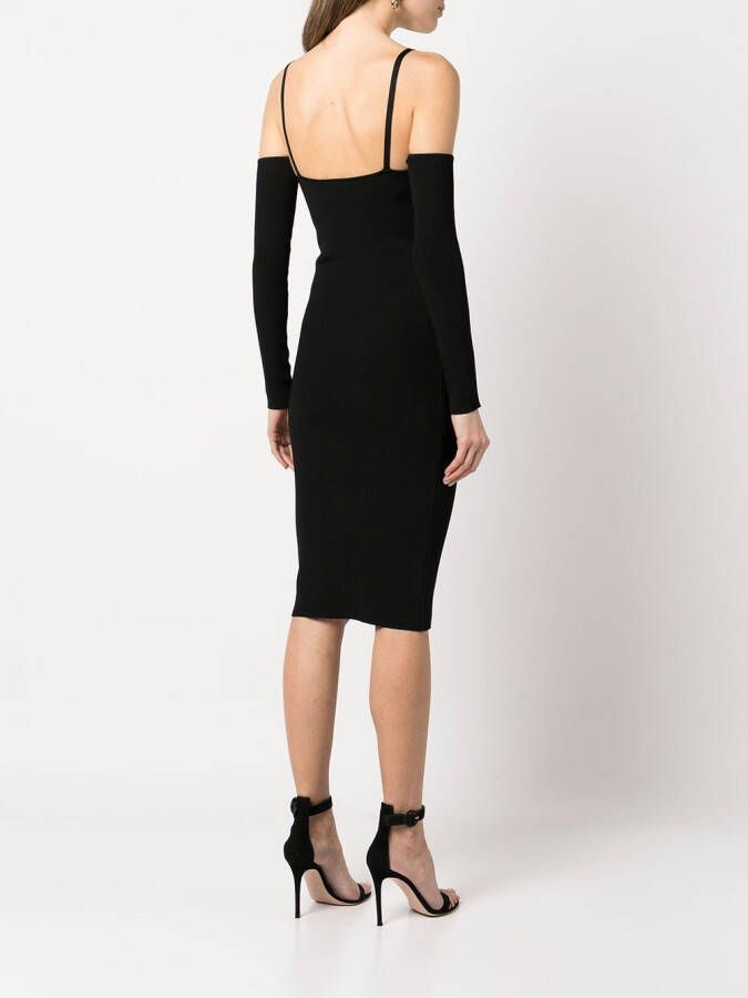 alice + olivia Midi-jurk met spaghettibandjes Zwart