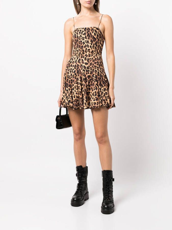 alice + olivia Mini-jurk met luipaardprint Bruin