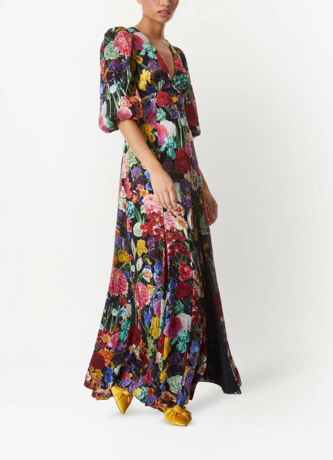 alice + olivia Jurk met bloemenprint Veelkleurig