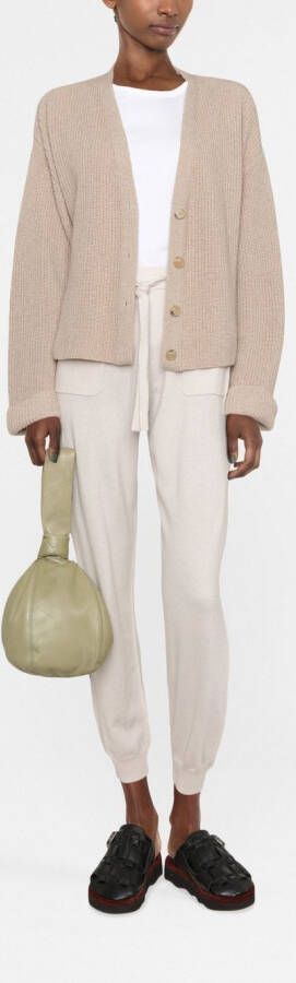 Allude Fijngebreide joggingbroek Beige