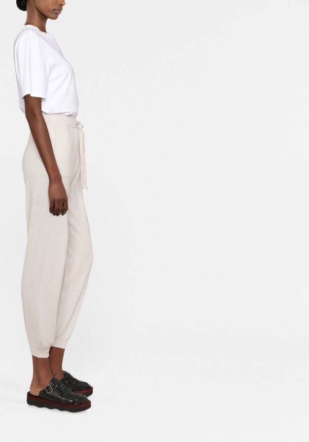 Allude Fijngebreide joggingbroek Beige