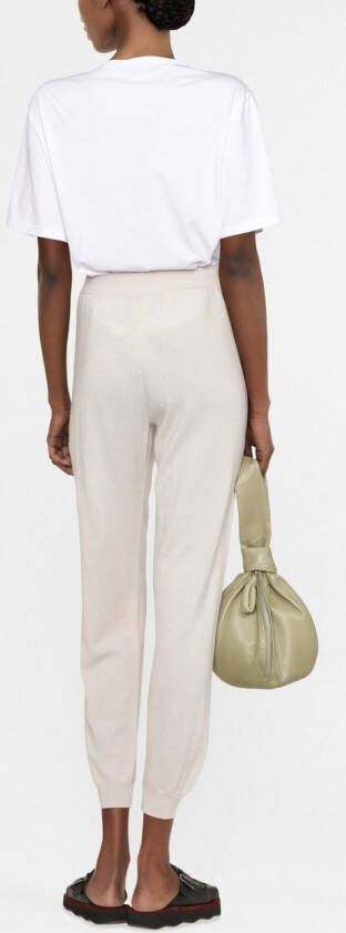 Allude Fijngebreide joggingbroek Beige