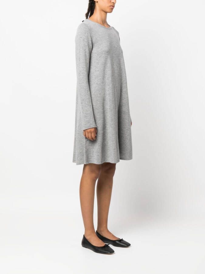 Allude Mini-jurk met lange mouwen Grijs