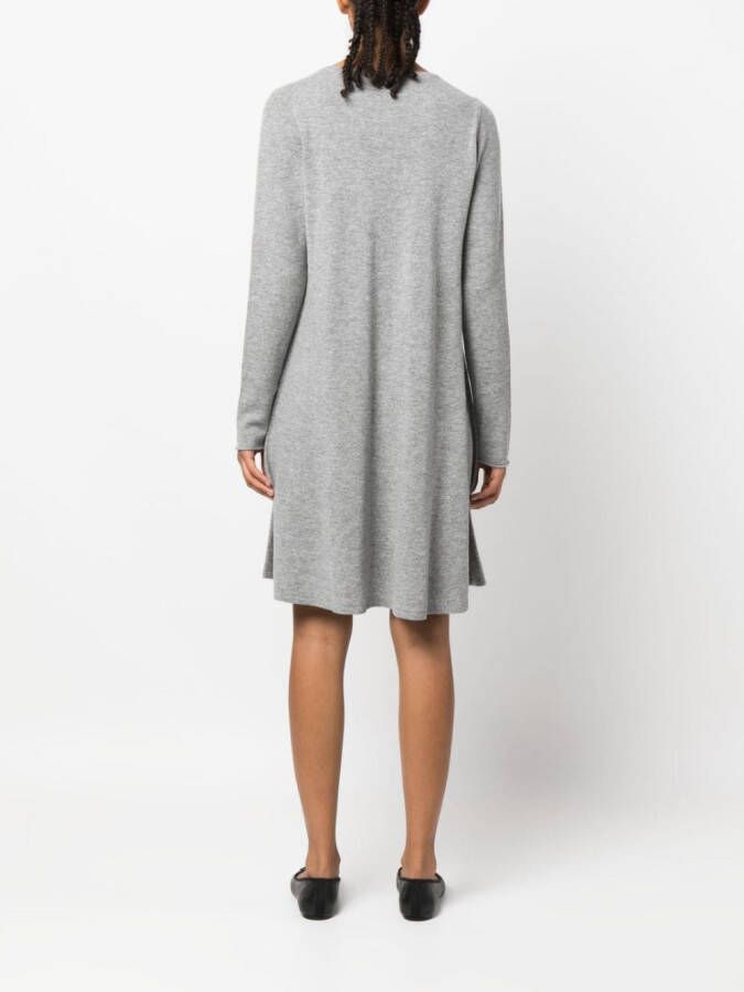 Allude Mini-jurk met lange mouwen Grijs
