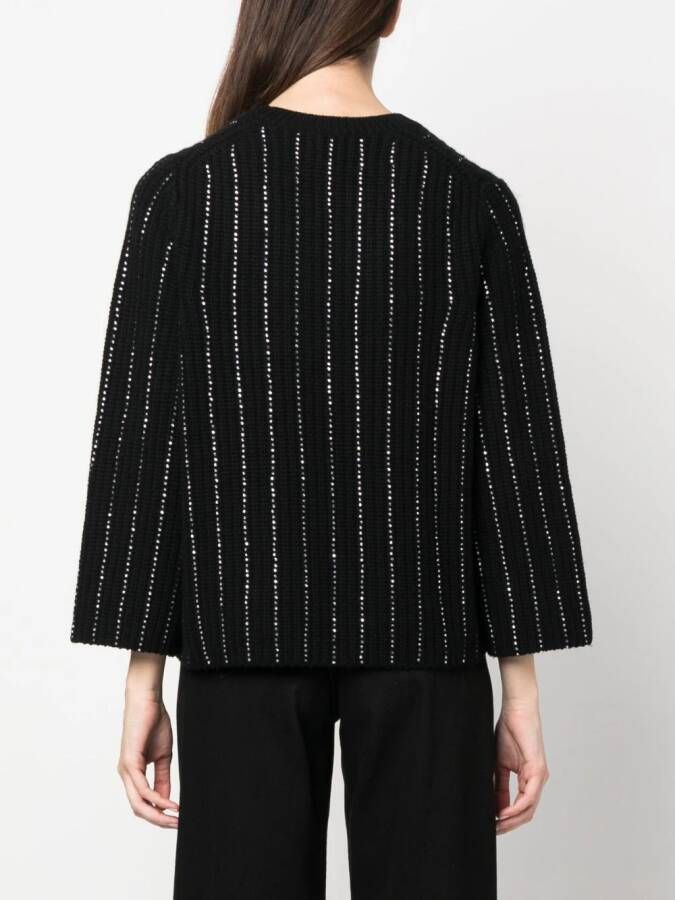 Allude Ribgebreide trui Zwart