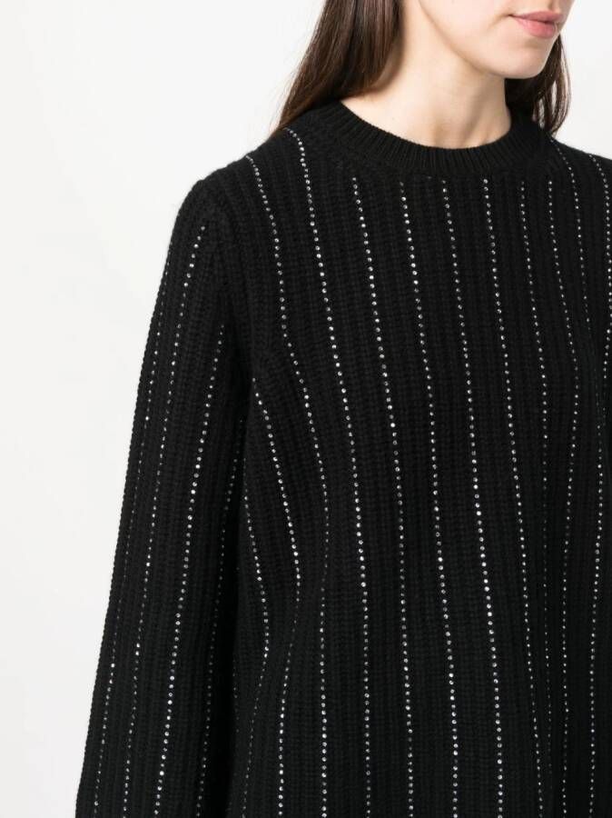 Allude Ribgebreide trui Zwart