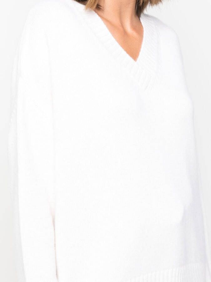 Allude Trui met V-hals Beige